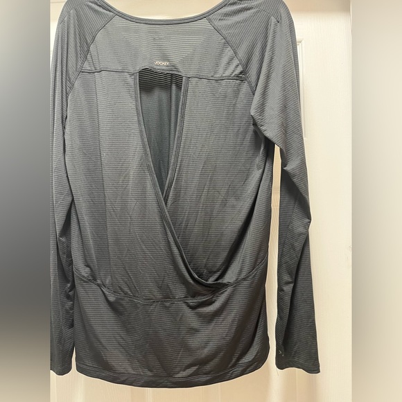 Jockey Women's Open Back Relaxed Fit Athletic Long Sleeve Top - Picture 2 of 5